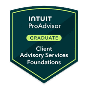 Intuit ProAdvisor Graduate &mdash; Client Advisory Services Foundations (Intuit training program, not a certification)