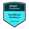 QuickBooks Workforce Certification badge (exam-based, issued by Intuit)