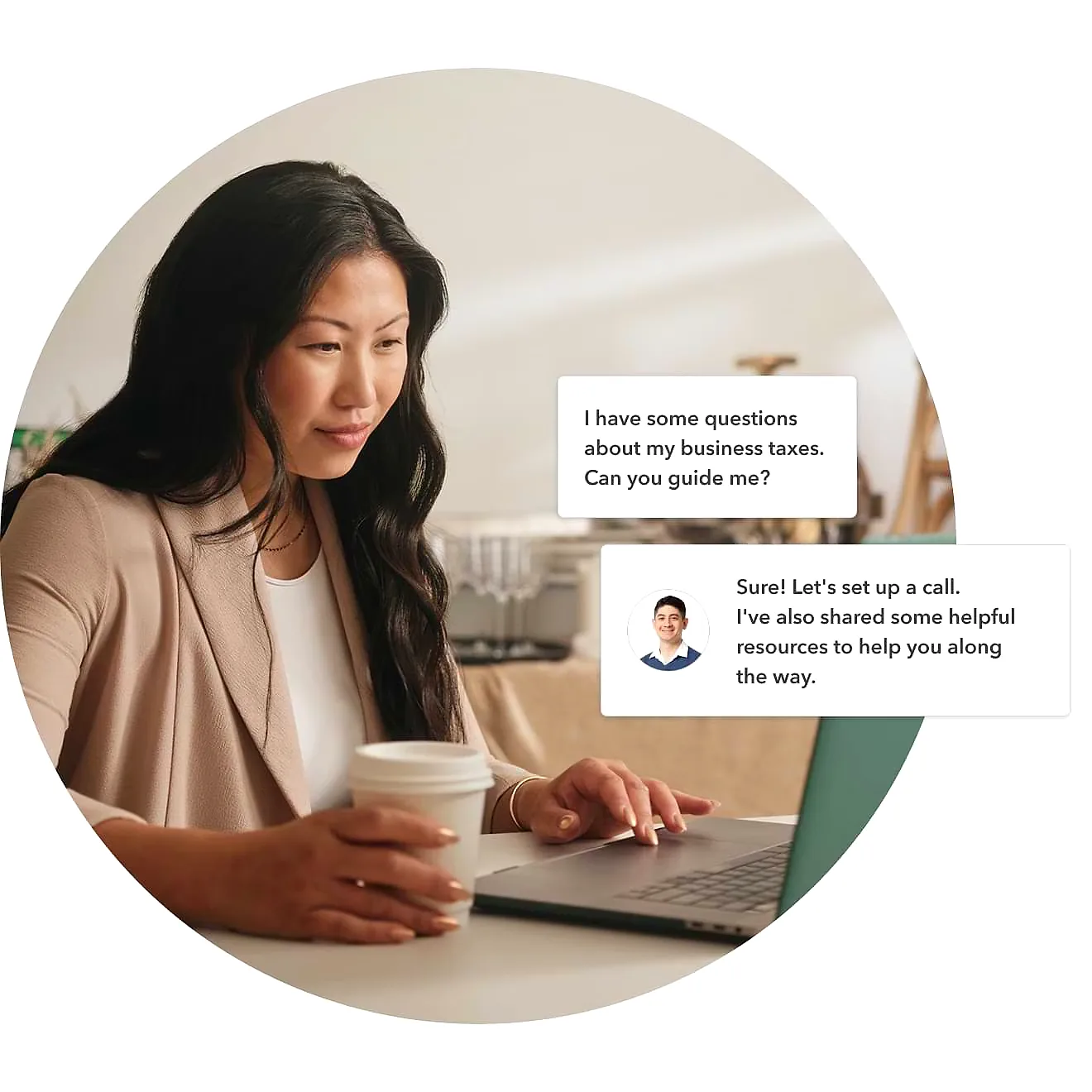 Bookkeeper providing year-round tax guidance