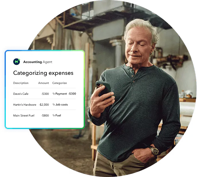 Accounting dashboard with financial tools